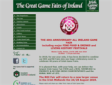 Tablet Screenshot of irishgamefair.com